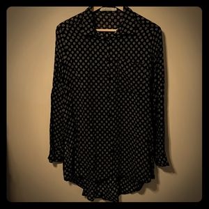 Patterned Button Down Tunic